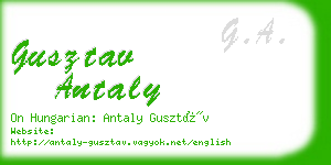 gusztav antaly business card